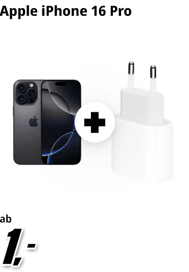 [超级补贴]苹果iPhone 16 Pro 首付 1 欧 搭配原装 o2 无限流量套餐 还送原装充电头