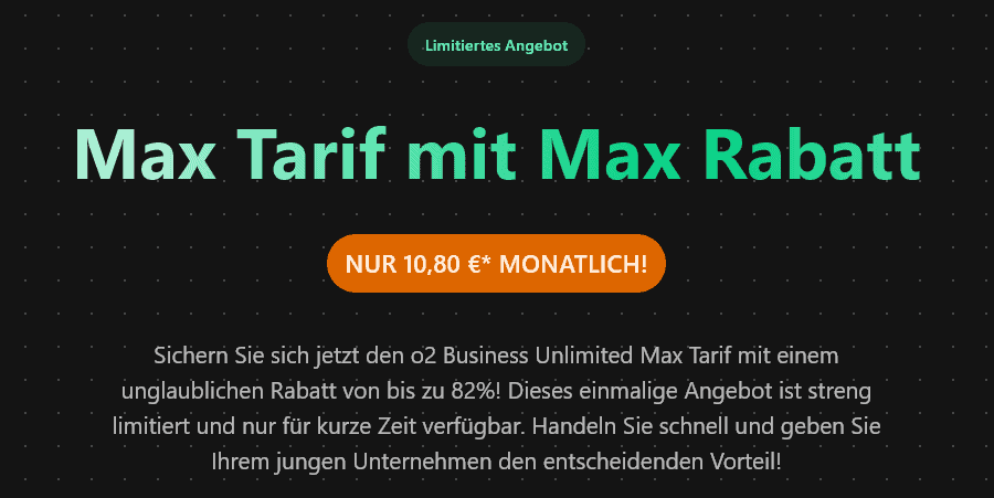 [仅限初创企业]o2Business企业Max套餐史无前例低价