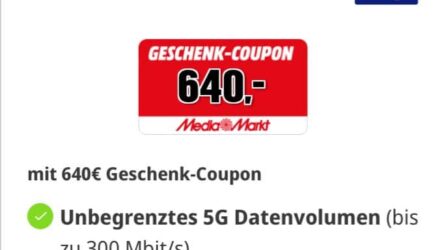 [超划算]最高 640欧 MediaMarkt电器随便挑 + o2 无限流量卡