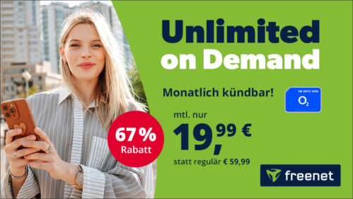 freenet o2 Mobile Unlimited on Demand