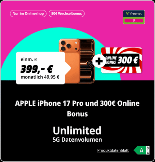 freenet Telekom Magenta Mobil M 无限流量