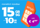 simyo XS 半价促销：5G网络 15GB 流量+电话包月仅需4.99欧/月 免开通费