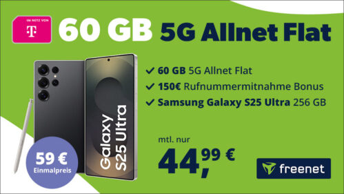 <em>Samsung Galaxy S25 Ultra + Allnet Flat 60 GB</em>